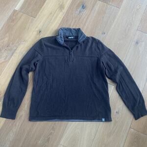 Men's The North Face Wool Blend Quarter Zip Sweater Large